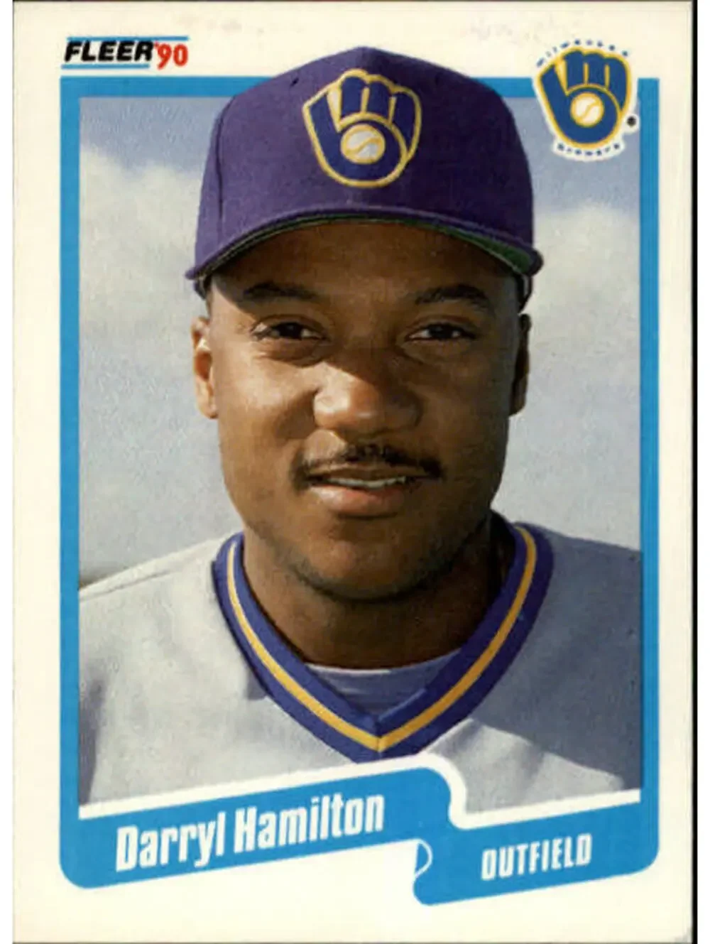 1990 Darryl Hamilton Fleer Baseball Card #325